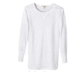 Isabel Marant pour H&M White Long Sleeve linen Layering Tee/Top XS/S/2